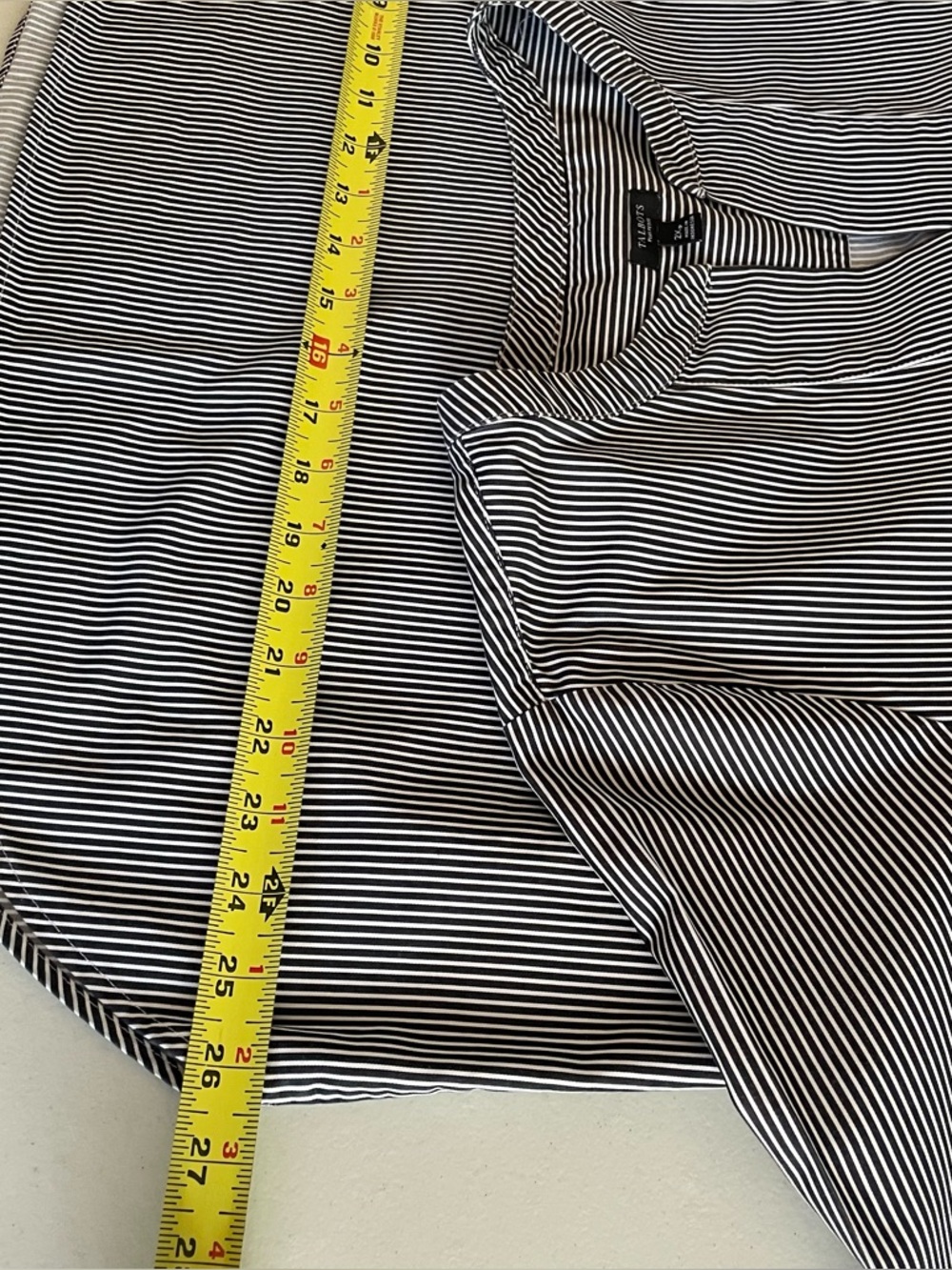 Talbots 100% Cotton 3/4 Sleeve Striped Lagenlook Tunic Top Size 2Xp / XXLP - Picture 11 of 13